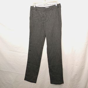 ANINE BING Gray Micro Checked Plaid Trousers